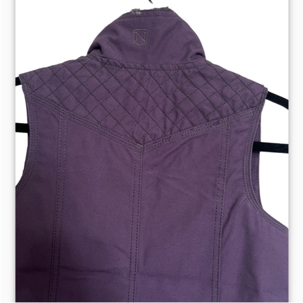 Noble Outfitters Purple Canvas Vest with Faux Fur - Picture 7 of 12